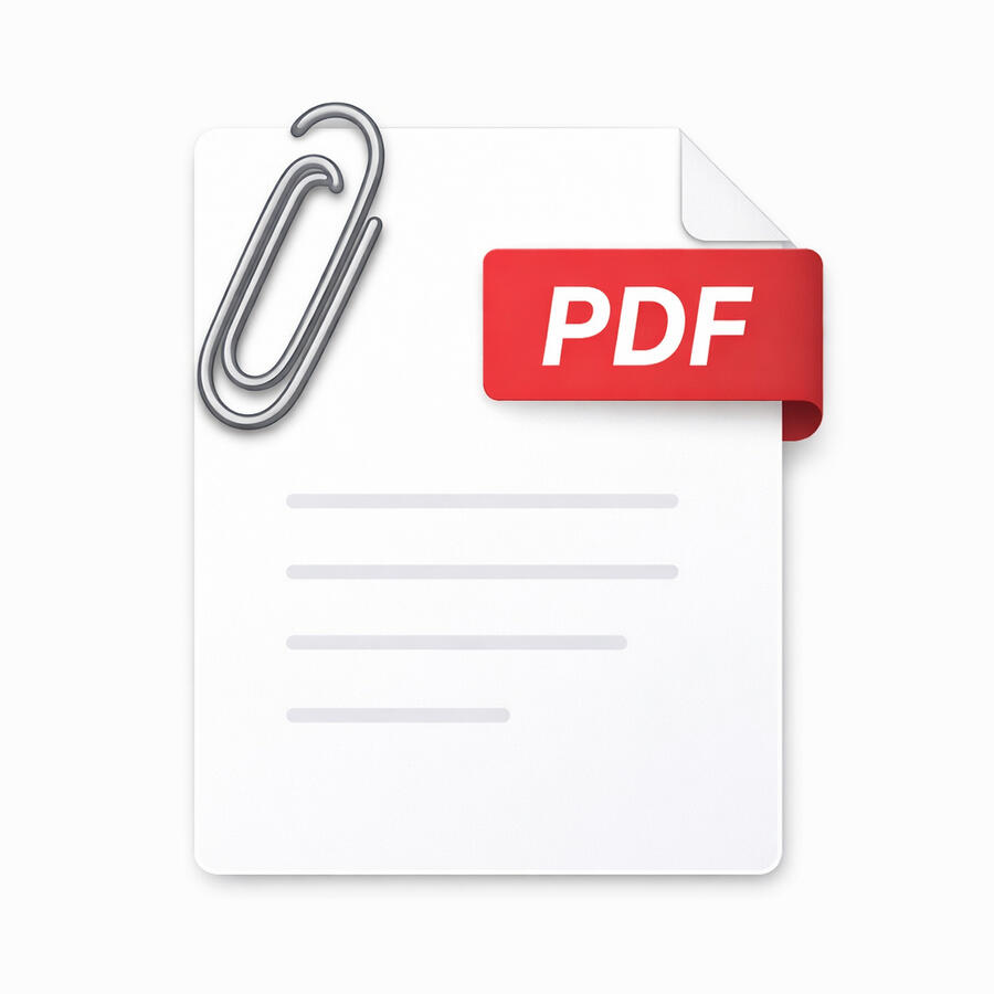 Attachments to PDF
